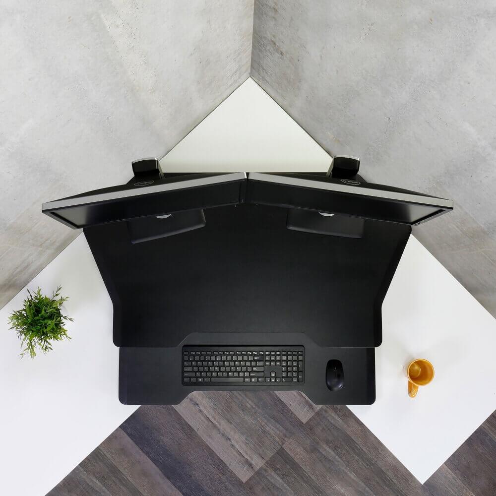 WorkFit Corner Standing Desk Converter 3 WorkFit Corner Standing Desk Converter