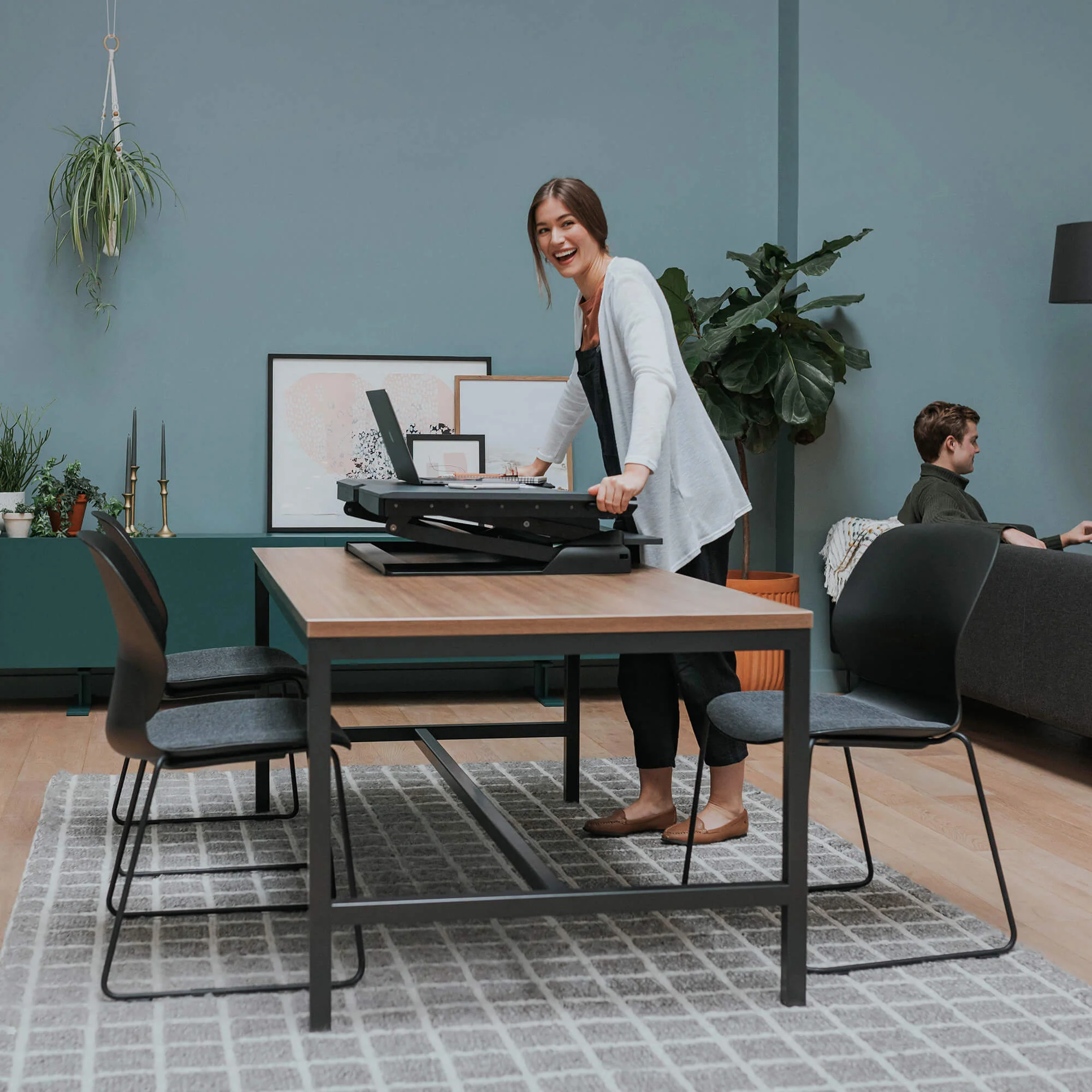 WorkFit Corner Standing Desk Converter 4 WorkFit Corner Standing Desk Converter