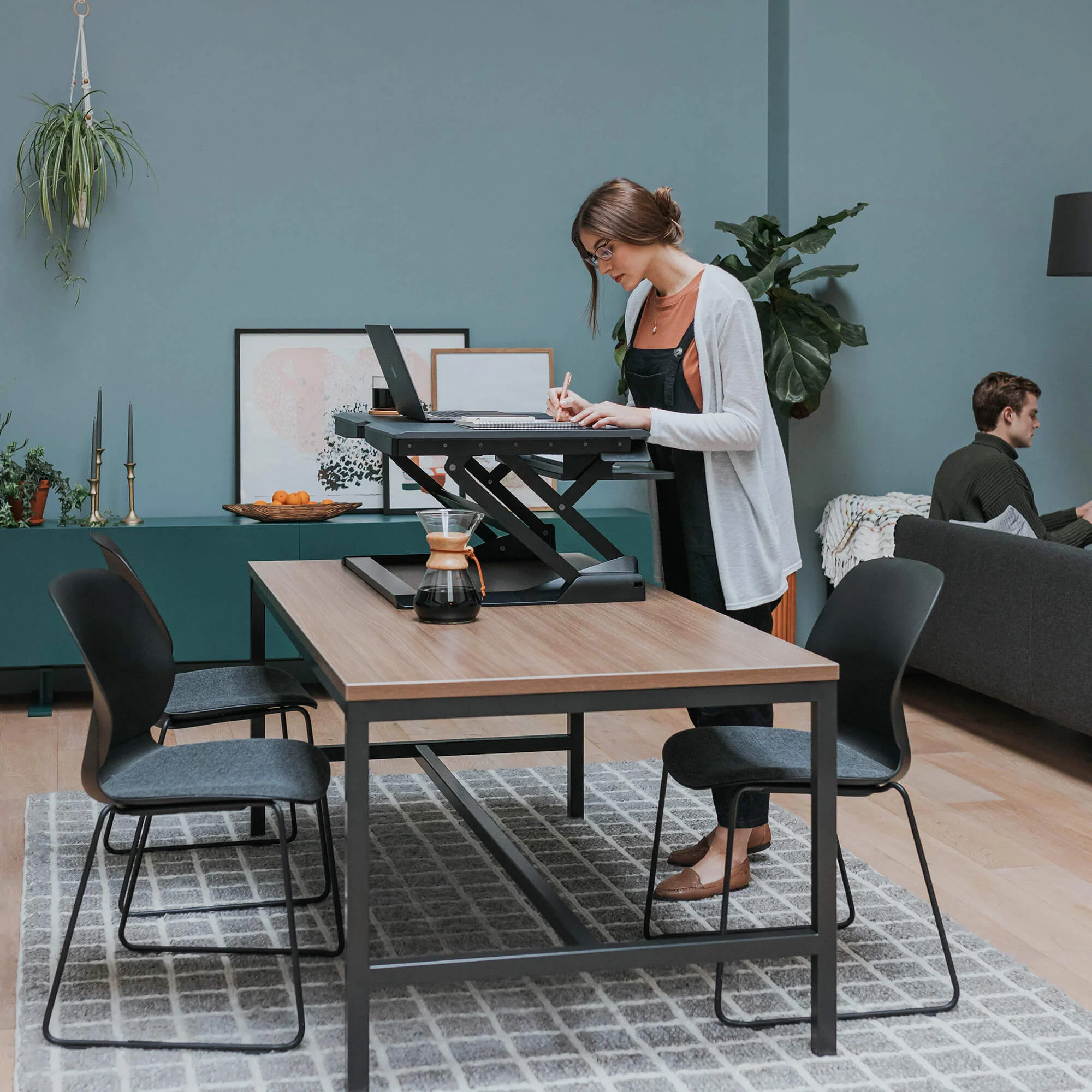 WorkFit Corner Standing Desk Converter 5 WorkFit Corner Standing Desk Converter