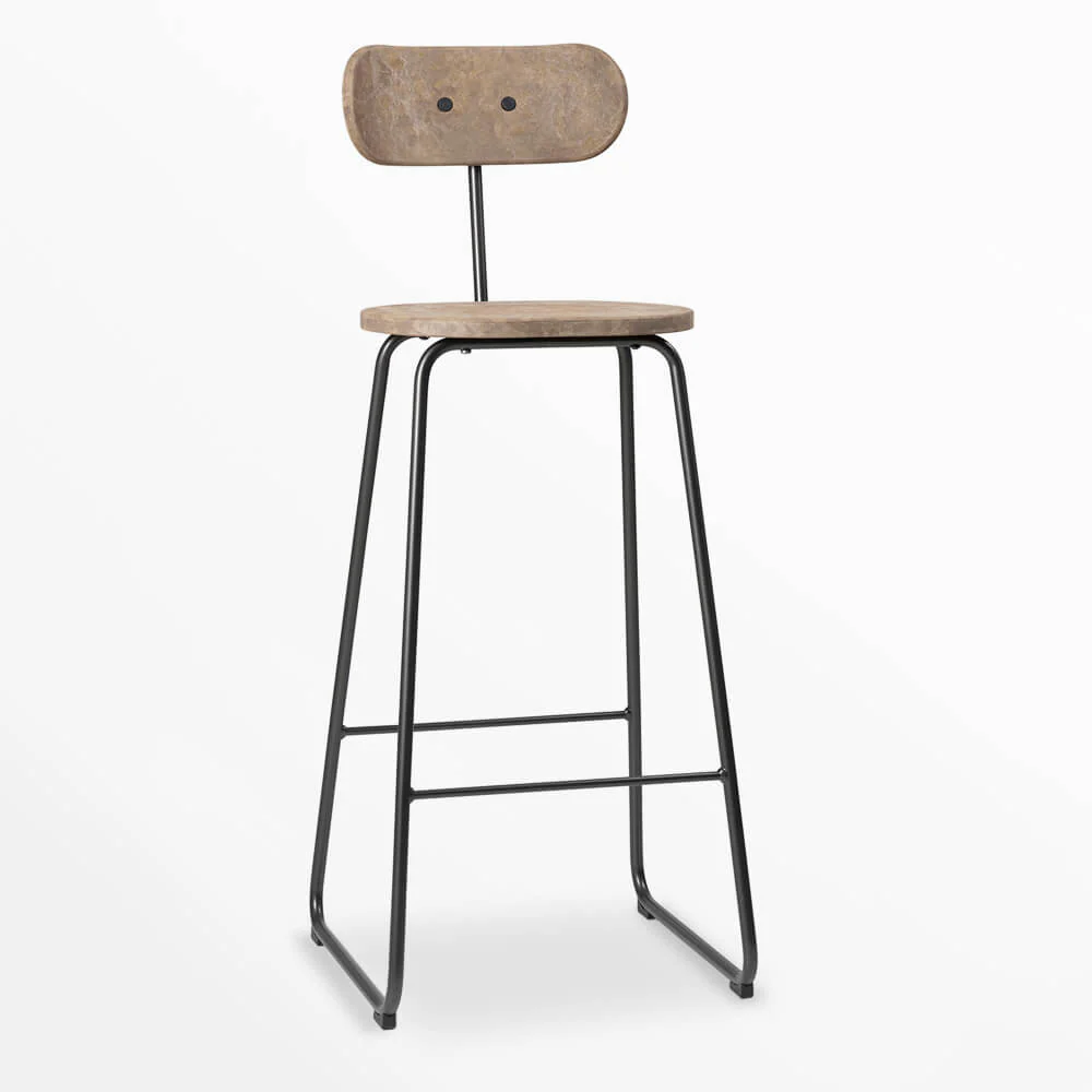 Earth Stool With Backrest
